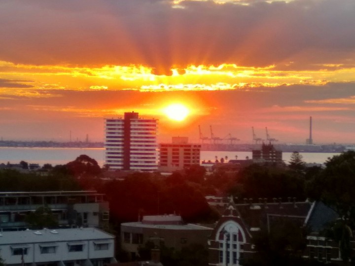 sunset in Melbourne