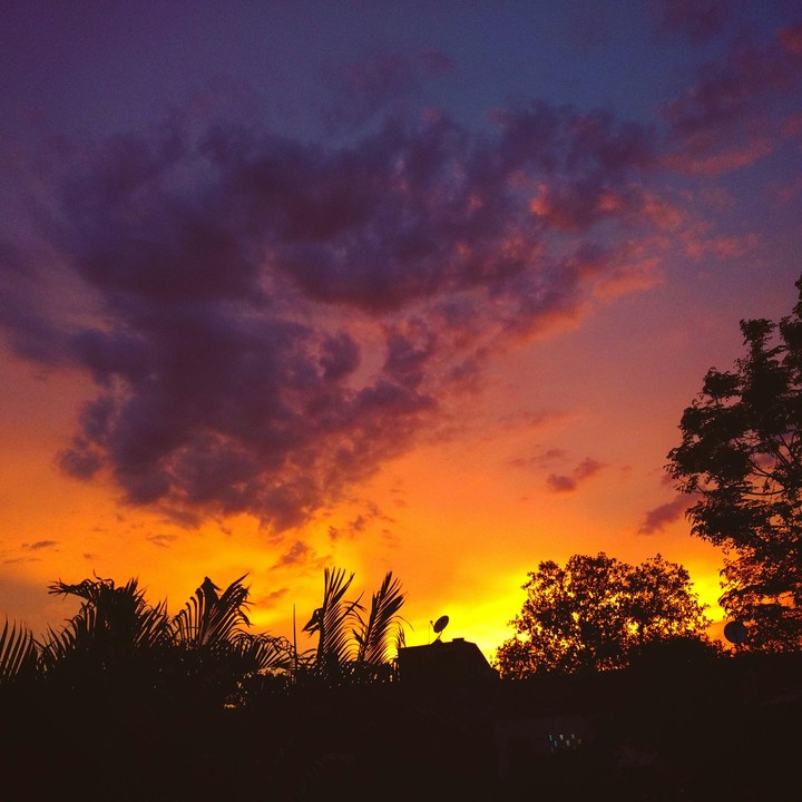 sunset and the evening