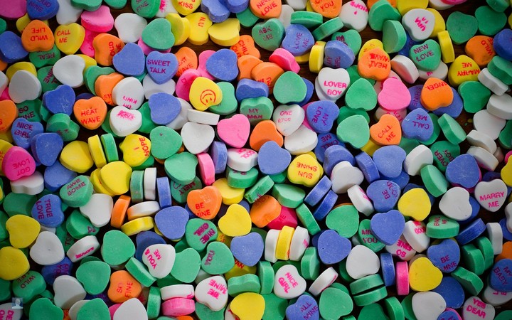 Colorful hearts