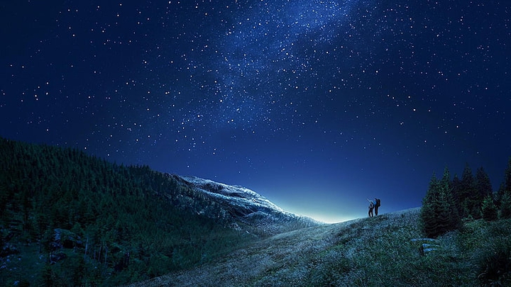 with him/her  under the stars