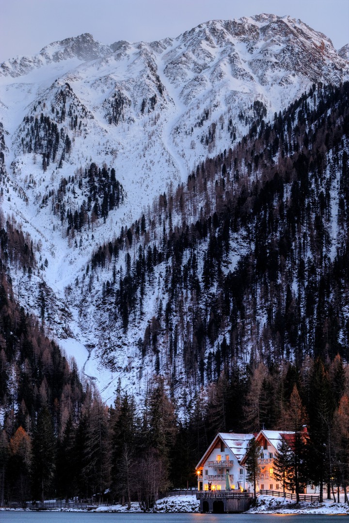 In winter mountains