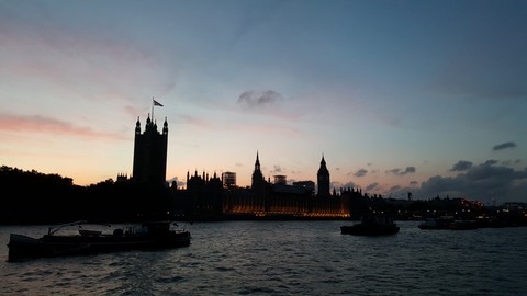 British Parliment - Westminster Palace and Big Ben at sunset