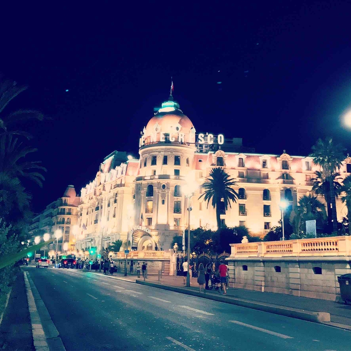 Beautiful night in Nice, France