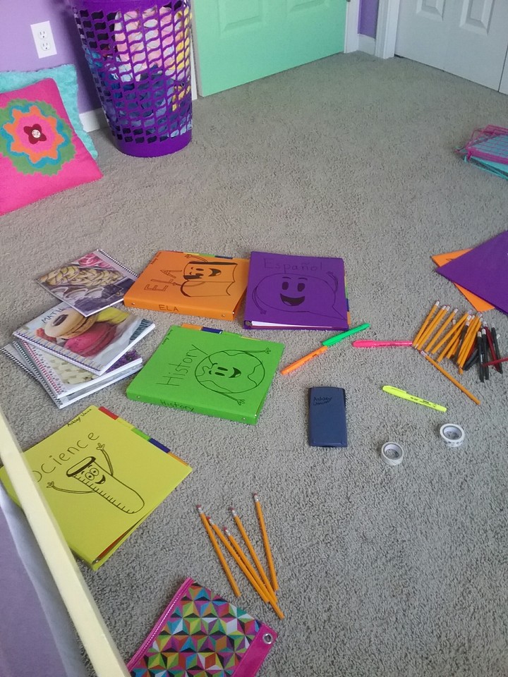 all my school supplies