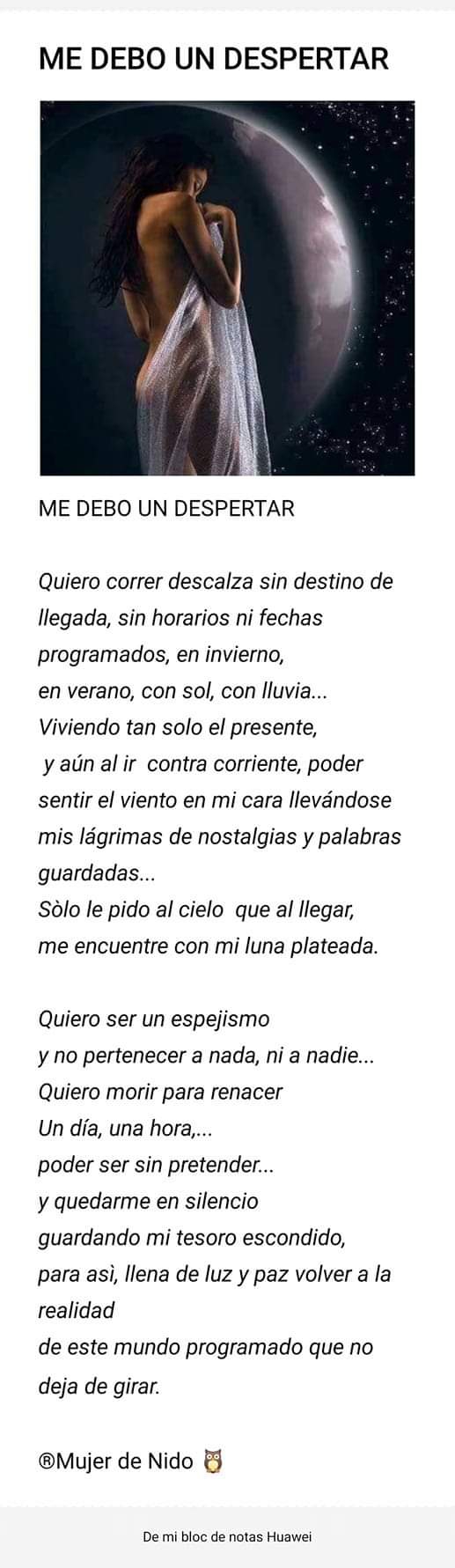 ME DEBO UN DESPERTAR "