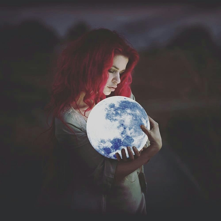 Girl and Moon