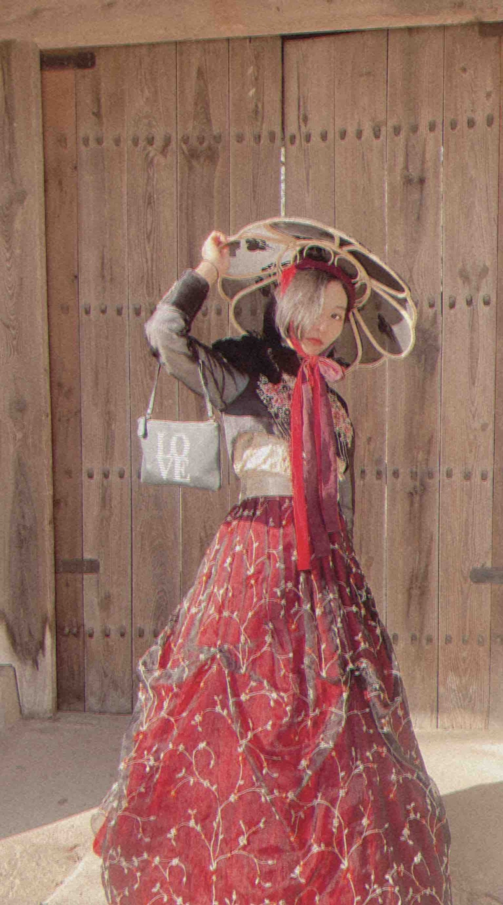 a girl in Hanbok(clothes from Korea)