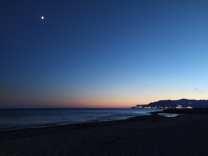 night on the sea