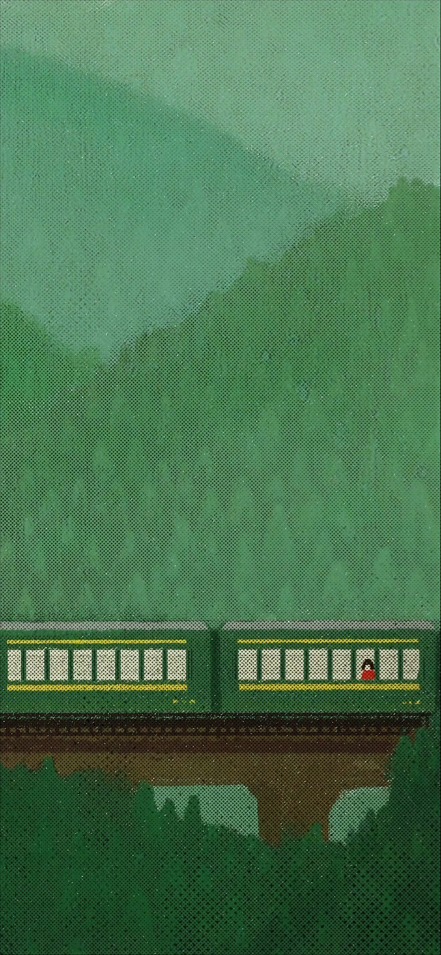 шпалери Painting, train