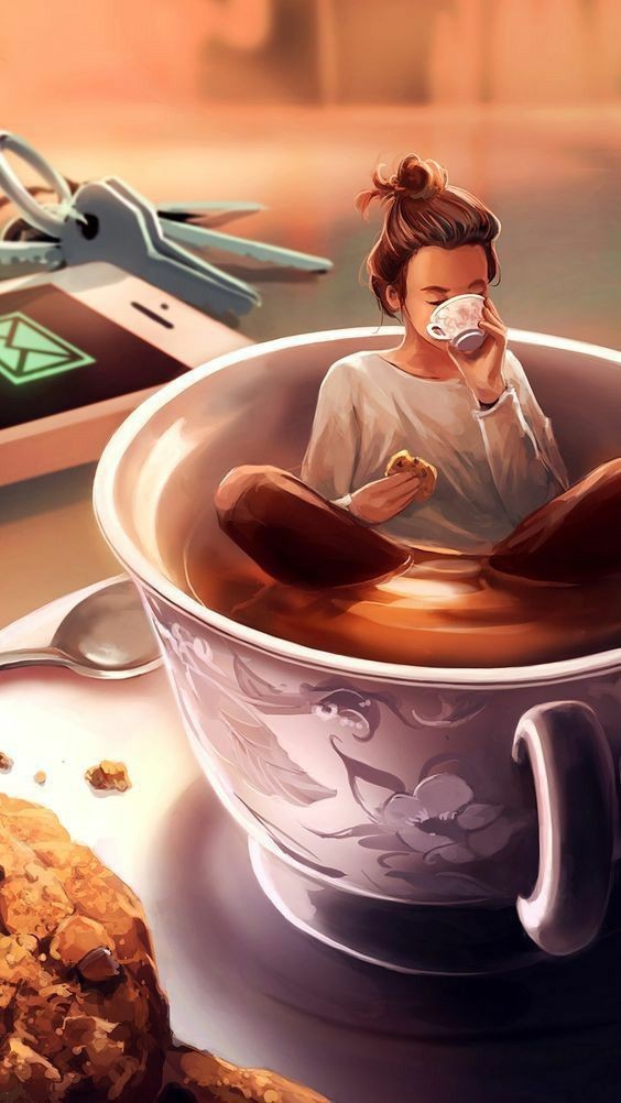 Deep down to the bottom of the cup..