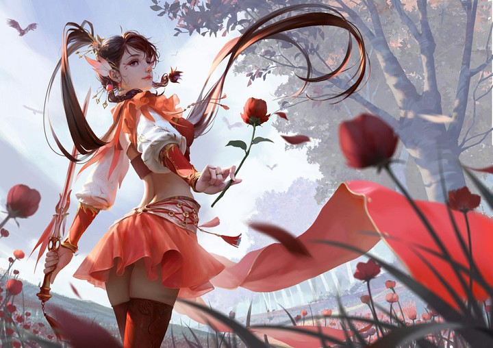 Cute anime Girl.