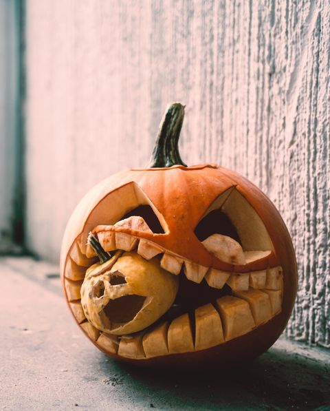Gobbled up -- double Jack o' lantern