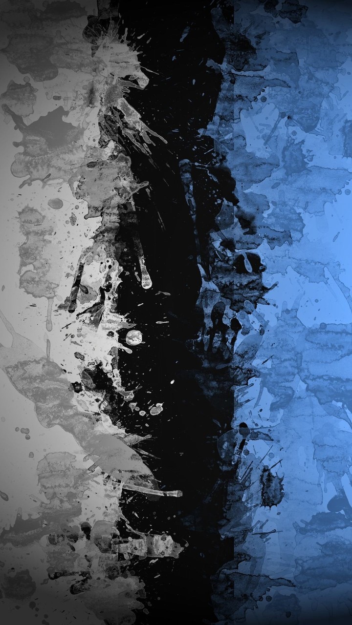 splatter blue grey