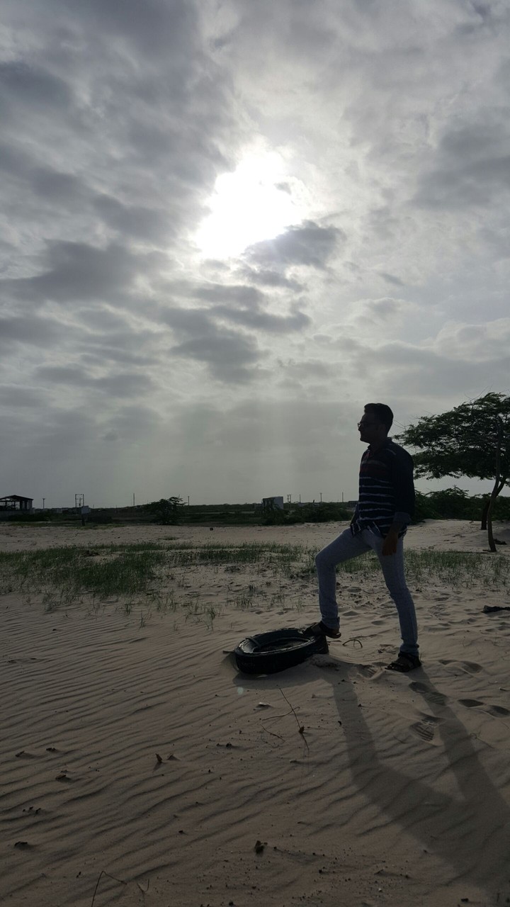 sun and man