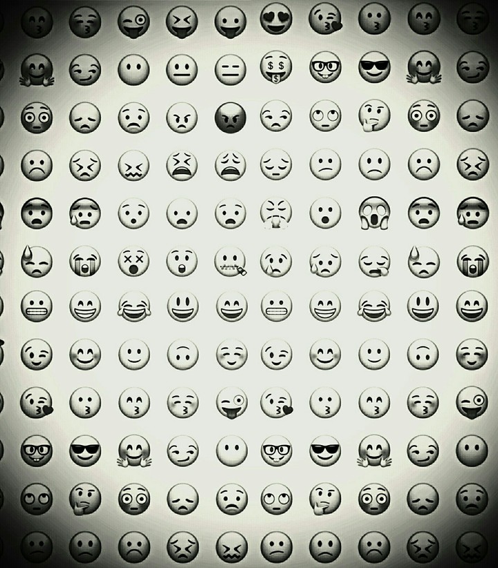 BLACK AND WHITE EMOJI