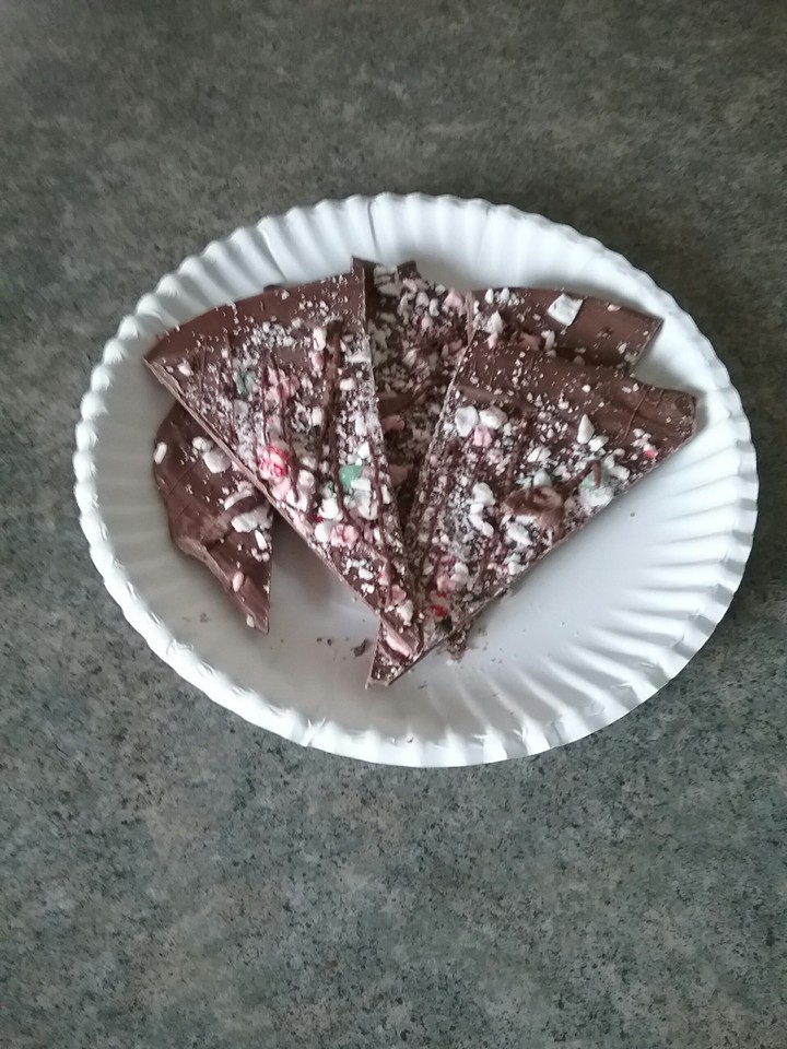 making chocolate bark