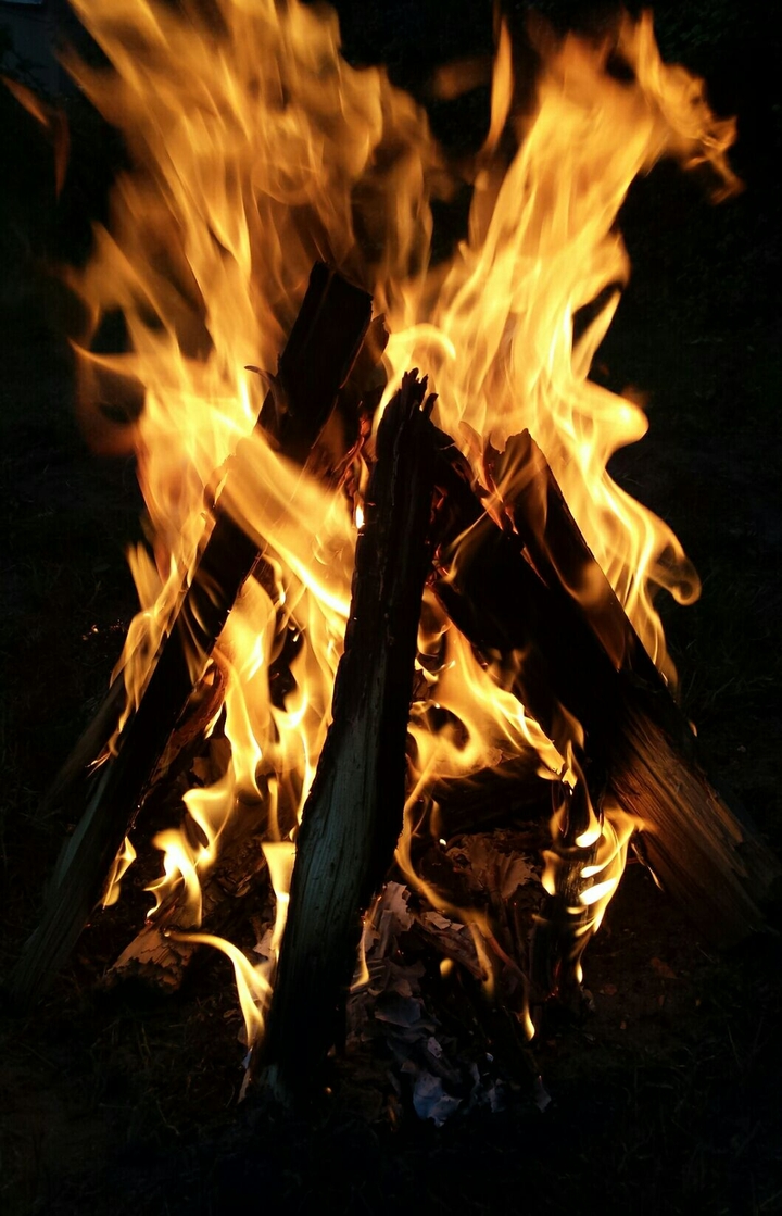fire in the dark