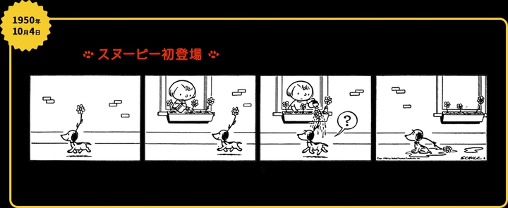 Peanuts - Snoopy's first appearance