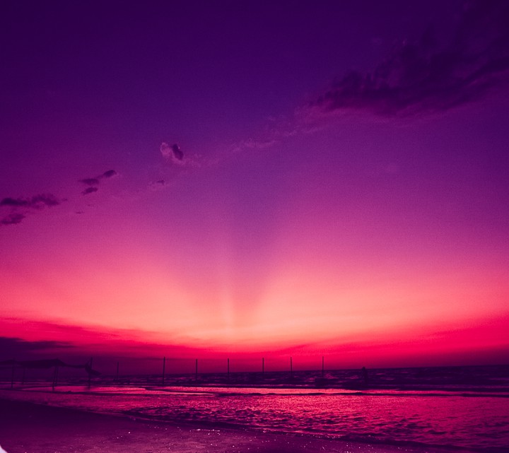 sunset and sea