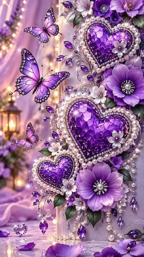 butterfly, heart achtergronden