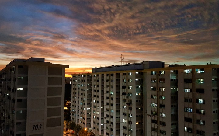 sunset of HDB