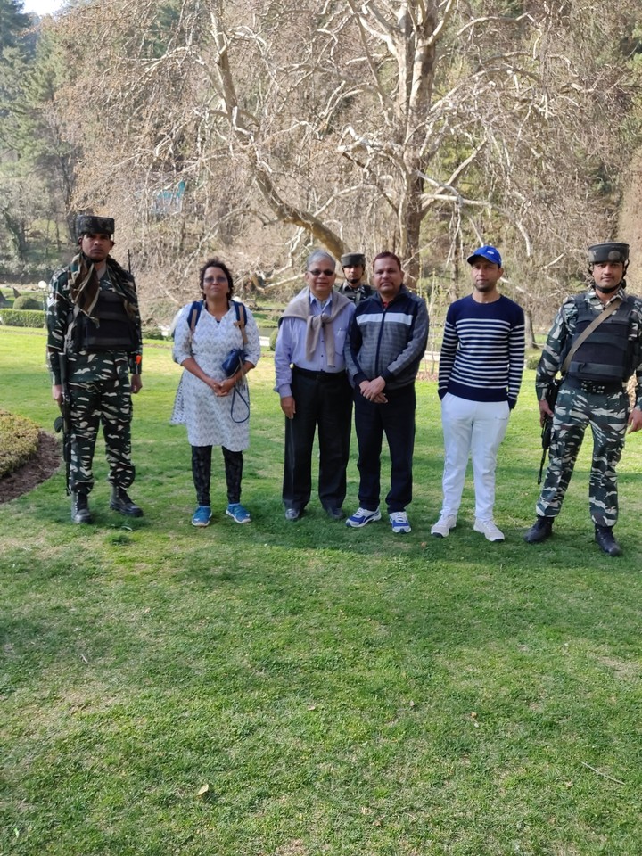enjoying the beautiful Kashmir
