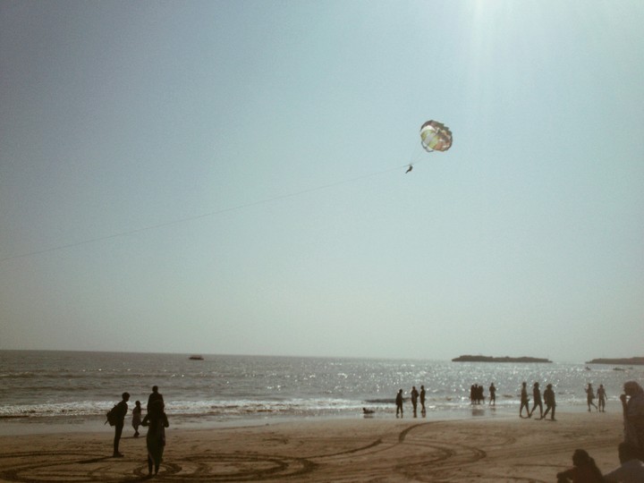 the beach