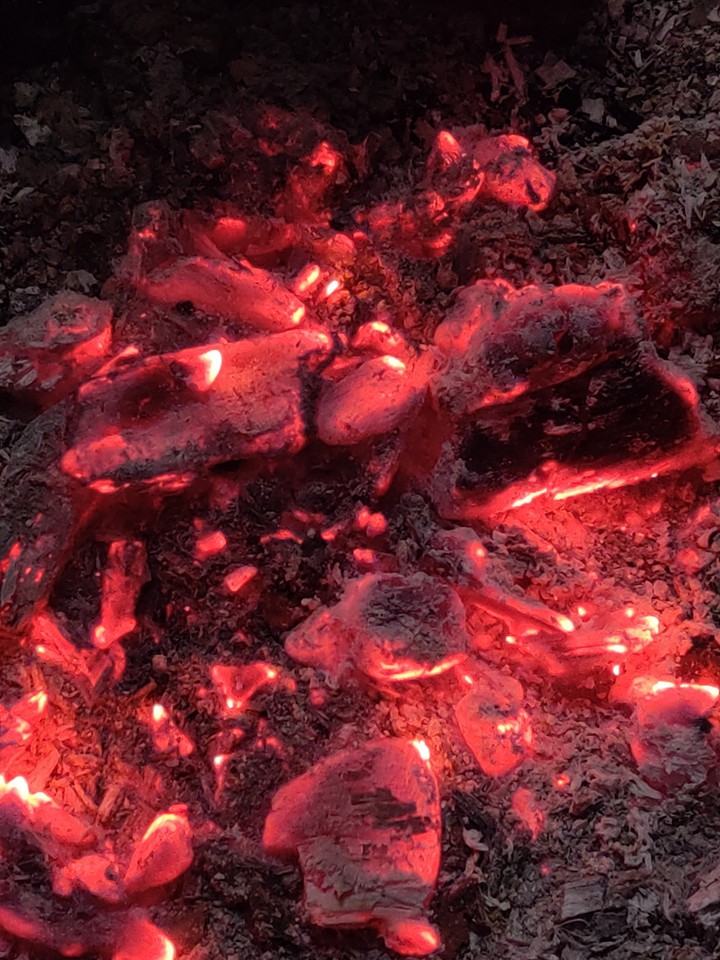 Ignited Charcoal