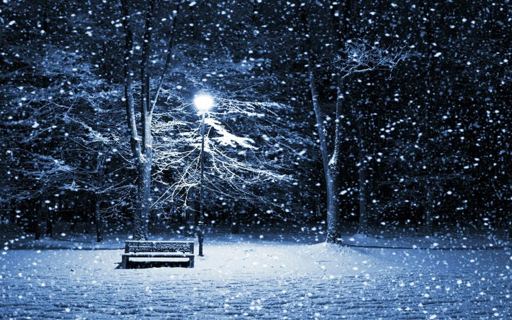 snowy night