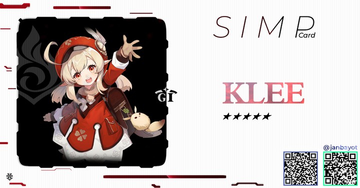 Genshin Impact / Klee simp card