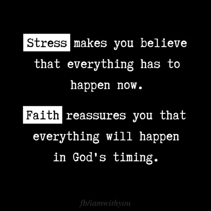 stress vs faith