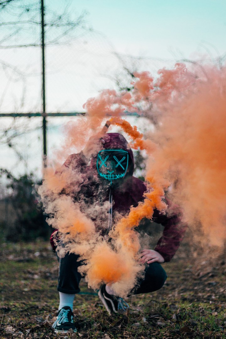 Orange smoke
