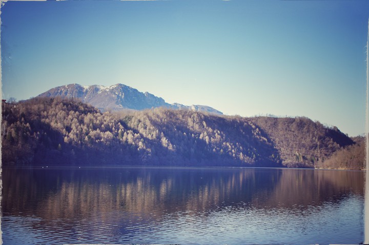 lake old postcard of Levico