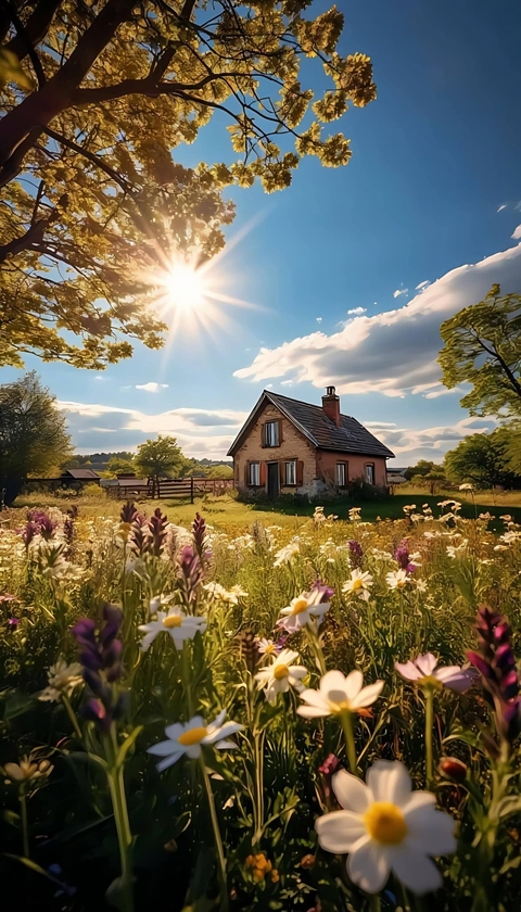 farmhouse, cottage wallpapers
