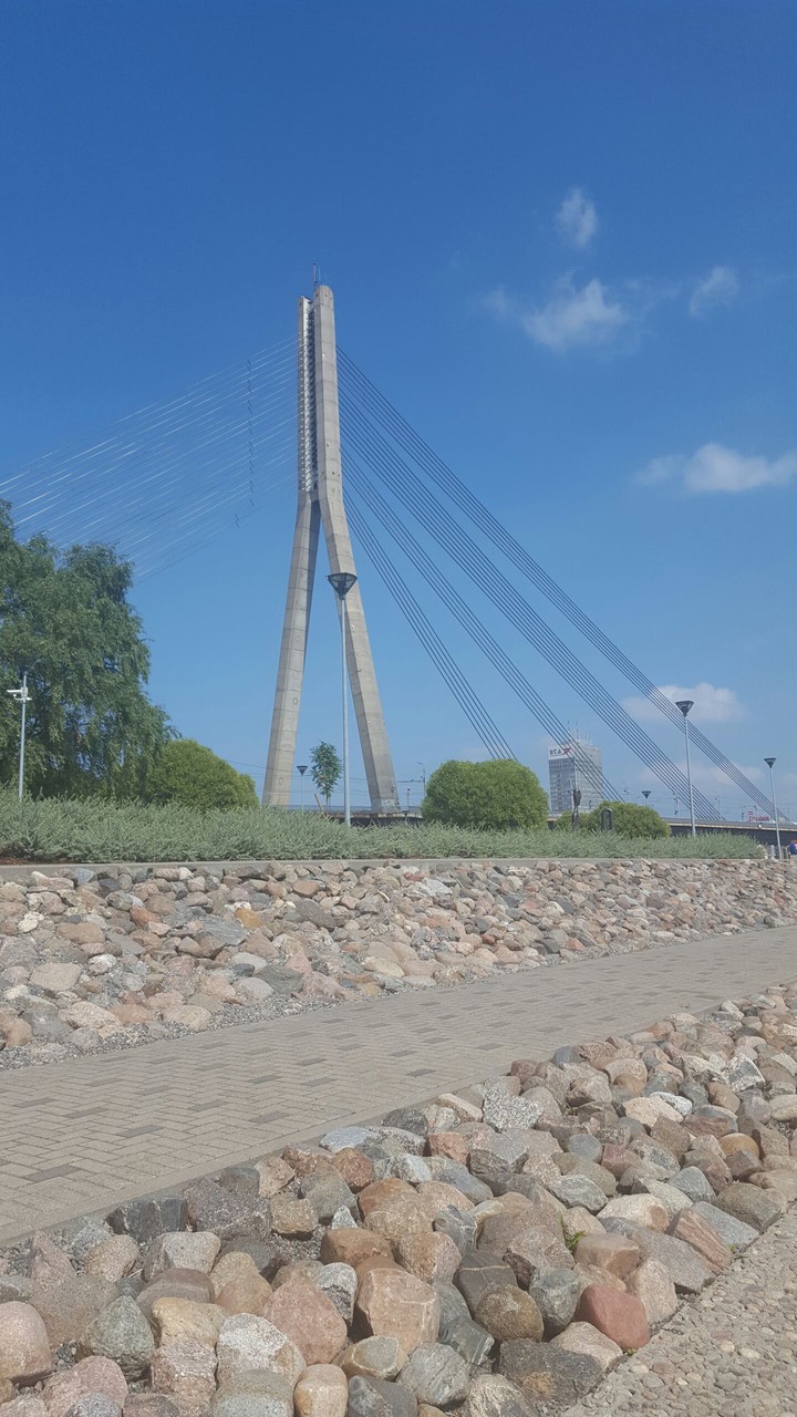,,Vanšu" bridge in Riga. Latvia