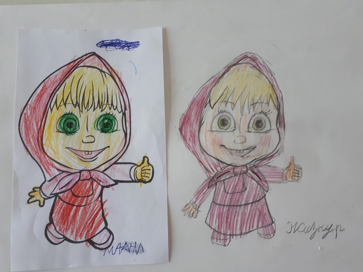 drawing of a 6 year old daughter