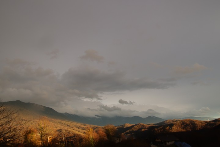 sunset after rain.