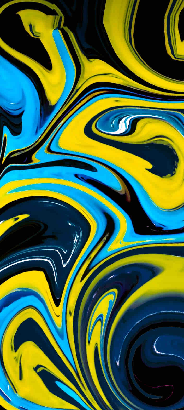 yellow and turquoise fluid