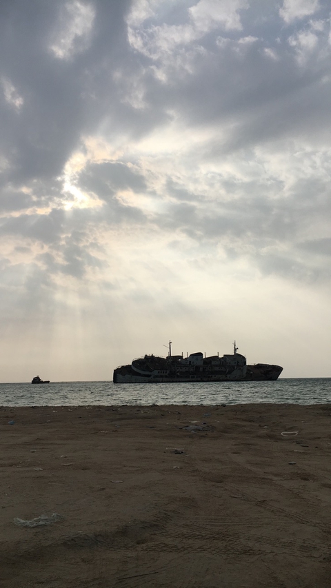 A sinking ship.