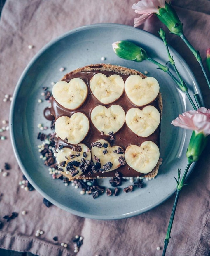 chocolate banana slices toast