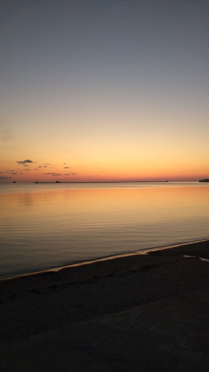 Закат на море