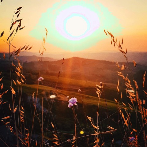 Tramonto in collina