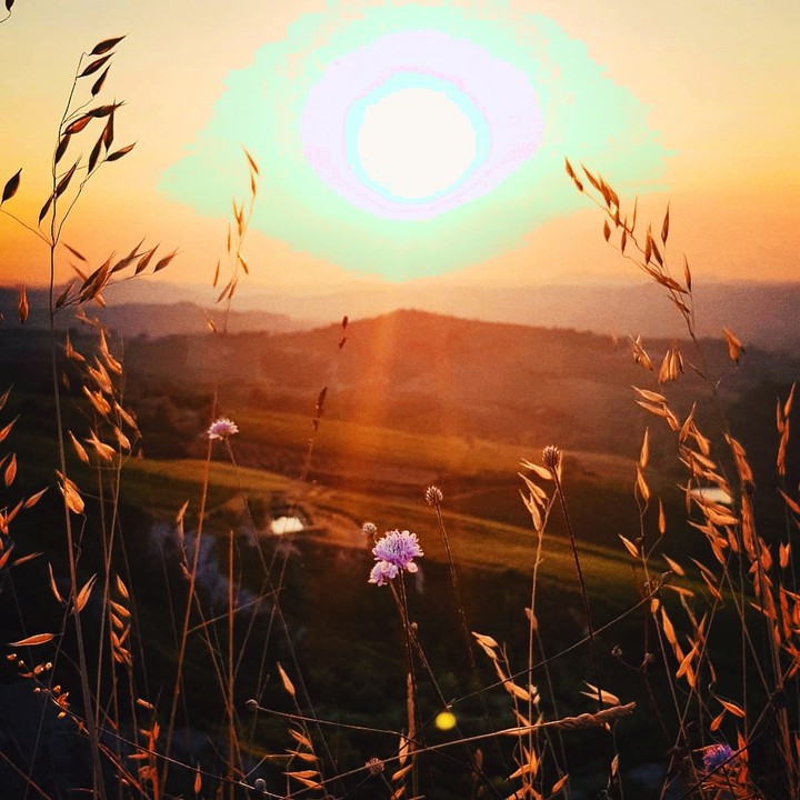 Tramonto in collina