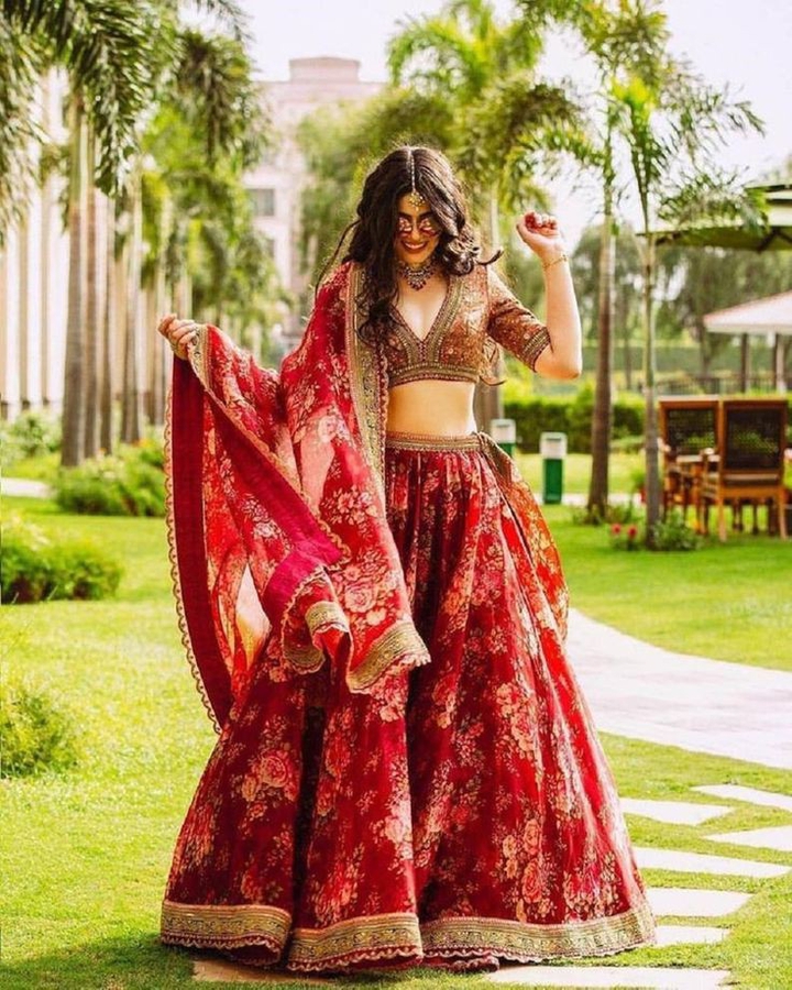 Red Indian Lehenga