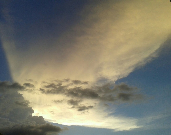 Sun ray eruption