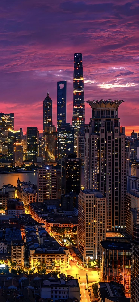 tapety city, dusk