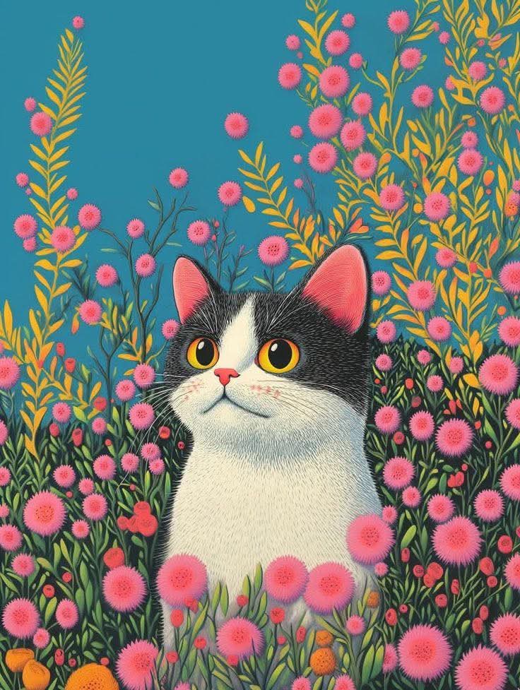 cat, paint Hintergrundbilder