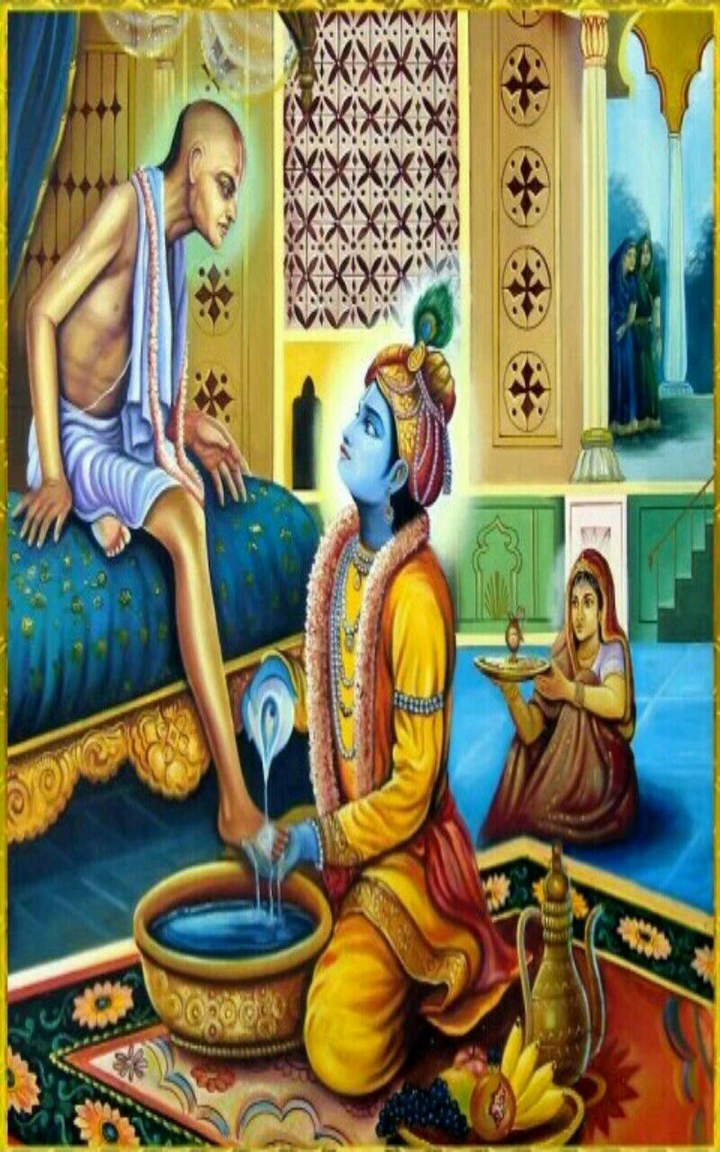 Krishna And Friend Sudhama HD Wallpaper