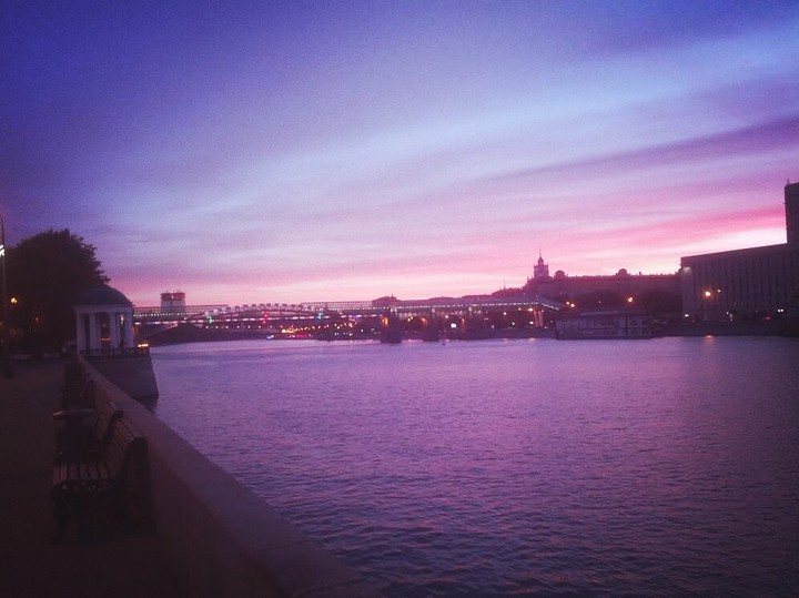 Sunset in the city