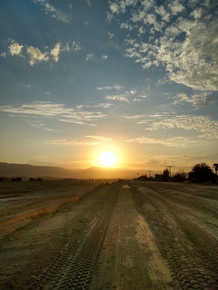 puesta del sol en California